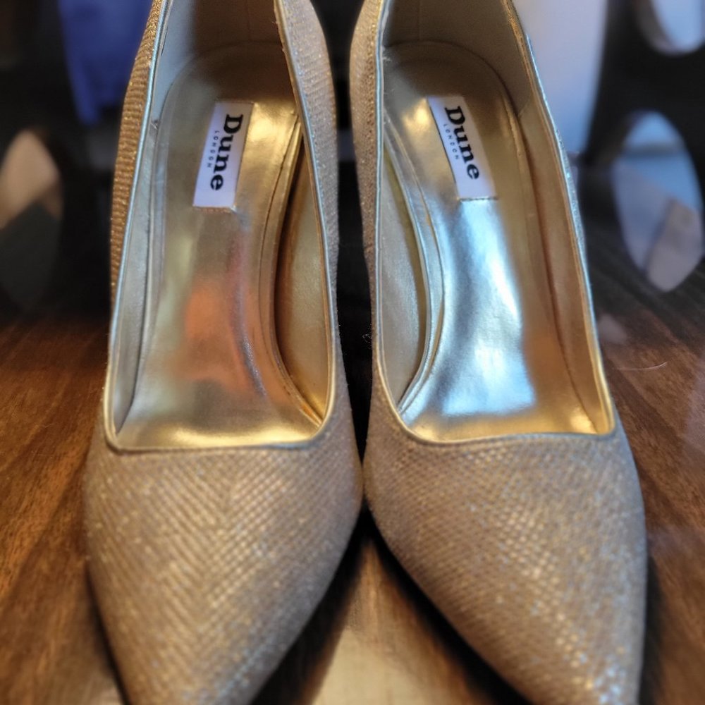 Dune London gold heels size 40 (women's 8.5)